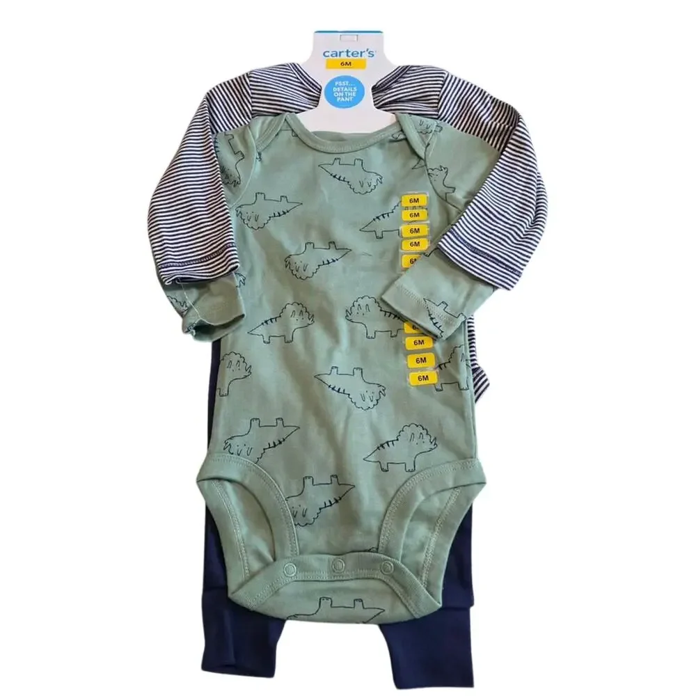 NWT 100% Cotton Carter's 3-Piece Baby Outfit Set - Size 6mos
